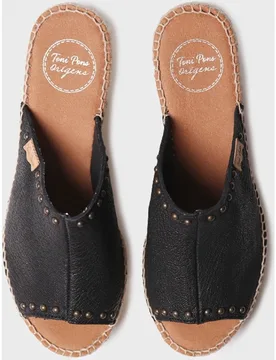 Alpargatas de plataforma de mujer de piel - Toni Pons - FashionsVida