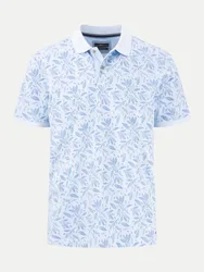 Poloshirt mit Alloverprint Weiß XXL