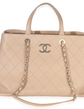 Quilted Calfskin Large Serial Shopper Tote - Chanel - FashionsVida