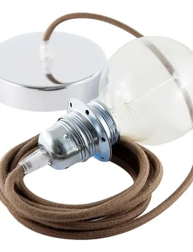 Cables Lampe Suspendue Pendel Pour Abat-jour Rc13 Diy 1 M Brown / Chrome Plated One Size - Creative - FashionsVida