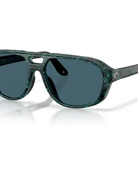Street Heat Polarized Sunglasses Matte Aqua Drip Gray 580P/CAT3 Men - Costa - FashionsVida