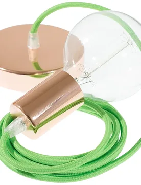 Cables Suspension Luminaire Rm18 2 M Diy Green Lime / Copper One Size - Creative - FashionsVida