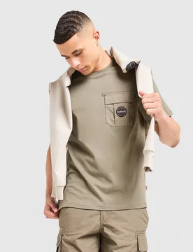 Linton Pocket T-Shirt - Herren, Grün - male - Size: XXL - Napapijri - FashionsVida