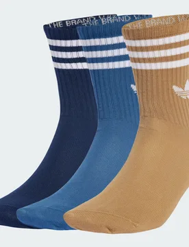 Calzini 3 pairs 3-Stripes 46-48 Ash Blue / Night Indigo / Cardboard - Adidas - FashionsVida