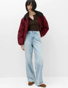 Denim High Waisted Wide Leg Jeans Light Indigo female - M&S - FashionsVida