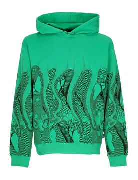 Felpa Leggera Cappuccio Uomo Fishnet Hoodie Green