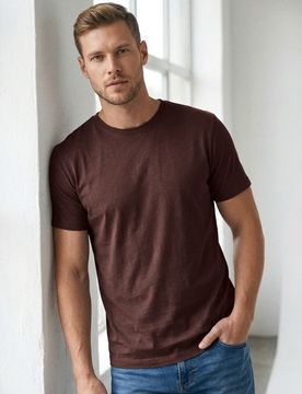 T-shirt basic in cotone - carminio