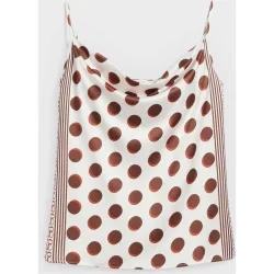 Camiseta de pijama de mujer tejido estampado satinado monogram