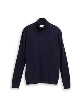 Cotton cashmere turtleneck kni male