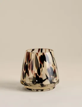 Animal Confetti Glass Tealight Holder Multi - M&S - FashionsVida