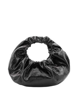 Borsa a mano in pelle con effetto craquel