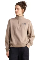 W ski embro relaxed 1/4 zip - graphic sudadera mujer Marron (L)