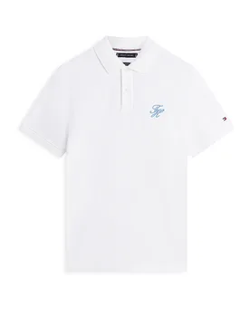Polo TH SCRIPT blanc S - Tommy hilfiger - FashionsVida