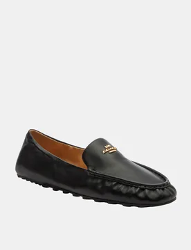 Womens Phoebe Soft Loafer - Black Leather - Size Uk 6 - Coach - FashionsVida