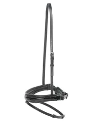 Reithalfter COMFORT-SCHWEDEN II, Lack, schwarz/schwarz, VB