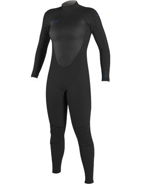 Back zip womens traje de neopreno Negro