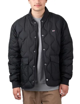 Quilted Lite Down Jacket Black L Herren - Tommy Jeans - FashionsVida