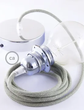 Cables Lampe Suspendue Pendel Pour Abat-jour Rd72 Zigzag 2 M Green Thyme / Chrome Plated One Size - Creative - FashionsVida