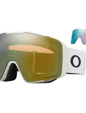 Masque De Ski Line Miner Pro L Matte White Prizm Sage Gold/CAT3 + Prizm Sapphire/CAT3 Homme