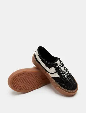 Vince Low Top Trainers (4 Small - 2 Large) Black Mix Female - M&S - FashionsVida