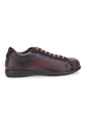 Sneakers marroni in vera pelle con finitura sfumata 22095681 42