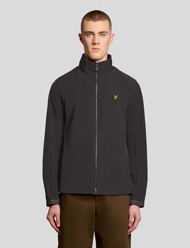 Men's Mesh-Back Softshell Jacket in Grey - Lyle & Scott - FashionsVida