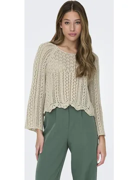 Camiseta crochet de mujer manga larga - Only - FashionsVida