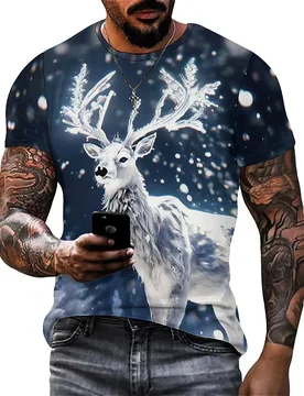New Street Trend Men's 3D Printed Short Sleeve T-Shirt - Smooth Crew Neck - Aliexpress - FashionsVida