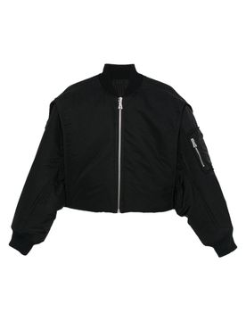 Zip-fastening Cropped Bomber Jacket