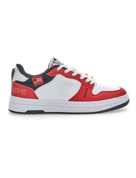 Sneakers Funky Pop Bianche e Rosse 42