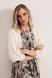 Leanne Knitted Shrug - Warm White - Size: L