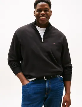BT-ESSENTIAL COTTON ZIP MOCK-B male