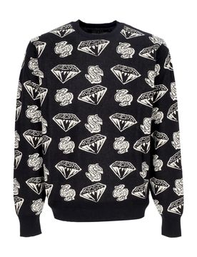 Maglione Uomo Diamonds & Dollars Knit Jumper Black/ecru
