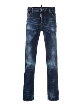 Jeans a gamba dritta con logo