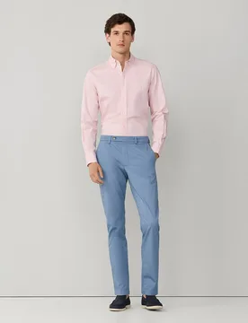 Pantalón chino de hombre de algodón texturizado regular fit - Façonnable - FashionsVida