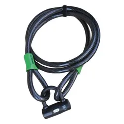 Cable Padlock 2.5 M Black One Size unisex