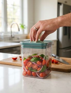 Contenitore per alimenti con coperchio - azzurro