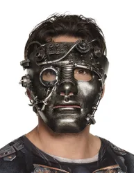 Steampunk-Maske mit Zahnrädern Kostüm-Accessoire bronze