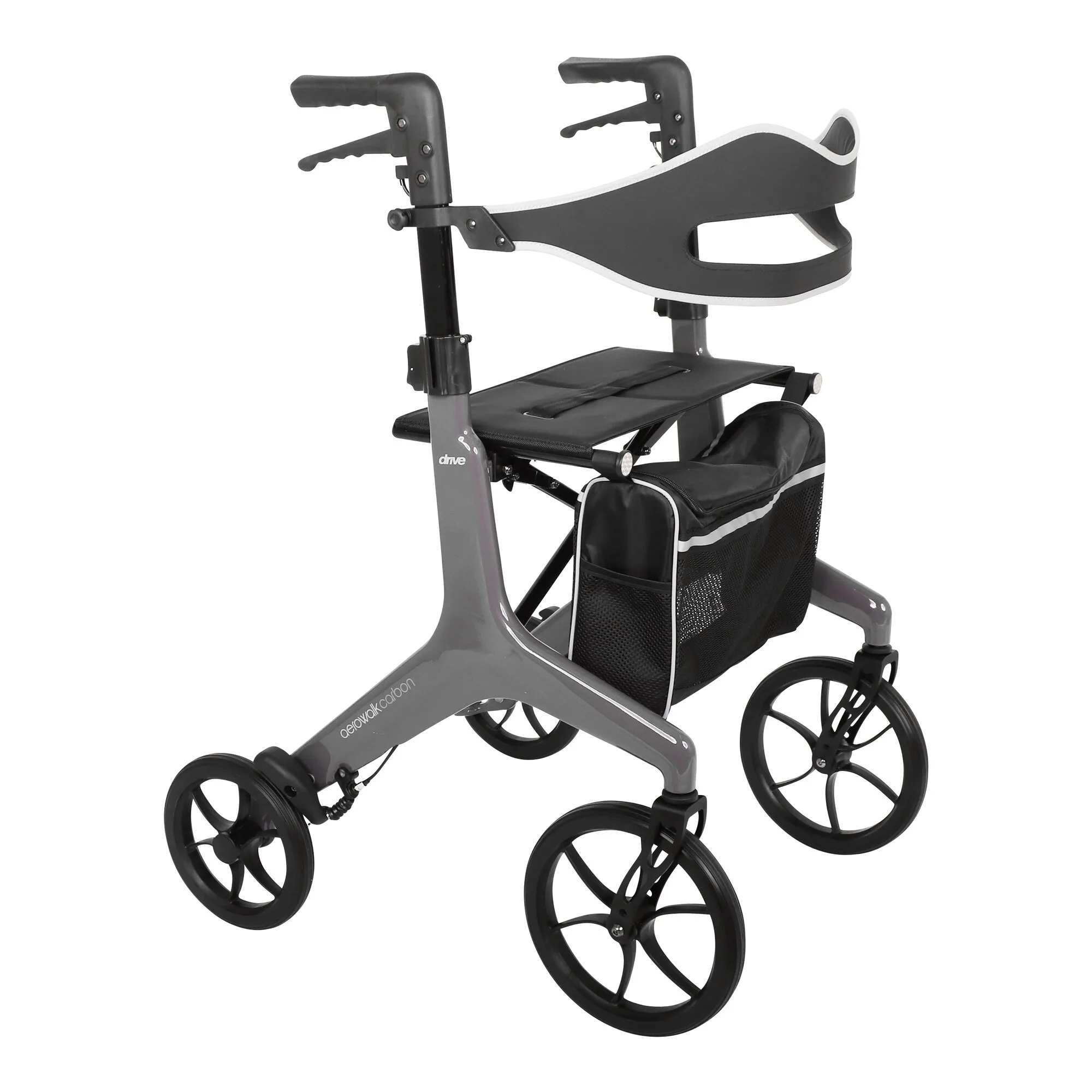 Premium-Rollator AeroWalk "Carbon" grau - Drive - FashionsVida