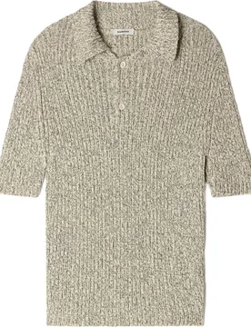 Polo para hombre en algodón de punto jaspeado manga corta - sandro - FashionsVida