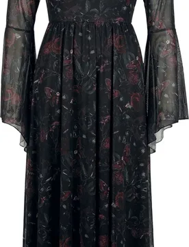 Gothic Kleid lang - Mystical Woods - S bis XXL - für Damen - Größe M - schwarz - Frauen - female - Gothicana by EMP - FashionsVida