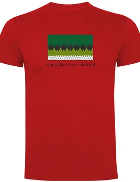 Simply Black Bass Addicted Short Sleeve T-shirt Red 2XL Men - Kruskis - FashionsVida