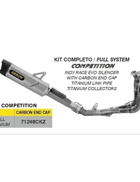 Scarico Completo COMPETITION Full Titanium con Termina taglia un - Arrow - FashionsVida