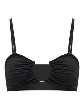 Top bikini con punta a U