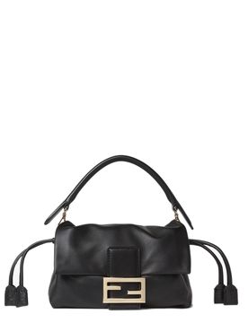 Mini Leather Shoulder Bag with Detachable Strap, 16cm x 20cm x 7cm