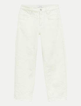 Comma Barrel-Leg-Denim Weiß 44