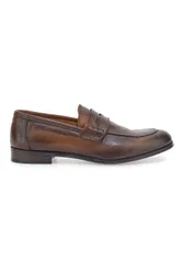 Mocassini marrone vera pelle made in italy 1051 42
