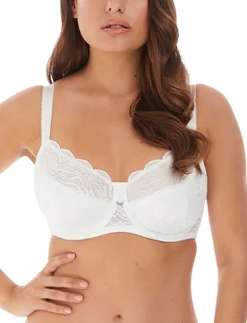 Womens Impression Average Coverage Bra White Nylon - Size 30d - Fantasie - FashionsVida