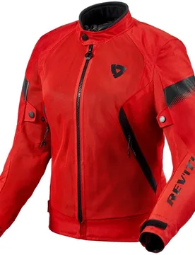 Giubbotto Moto Donna CONTROL AIR H2O LADIES Rosso Ner taglia 46 - Rev'it - FashionsVida