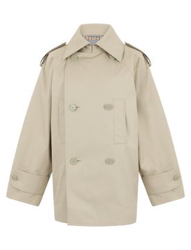 Double-Breasted Cotton Trench Coat